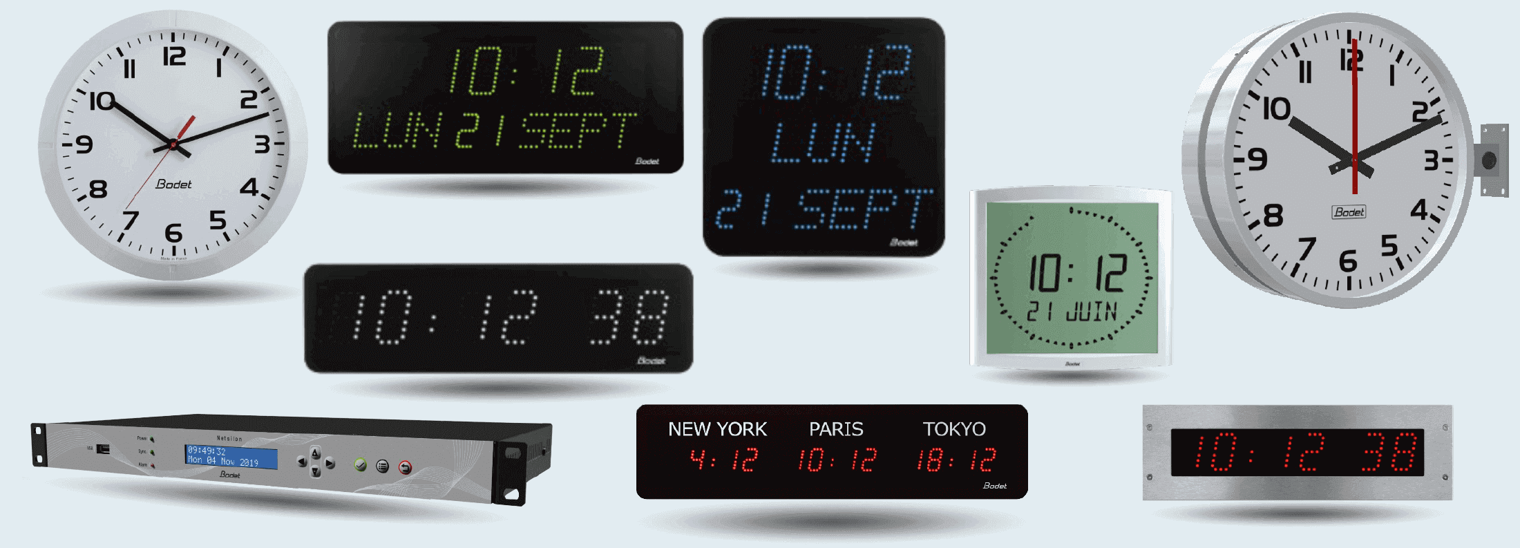 Relojes industriales y servidores de tiempo